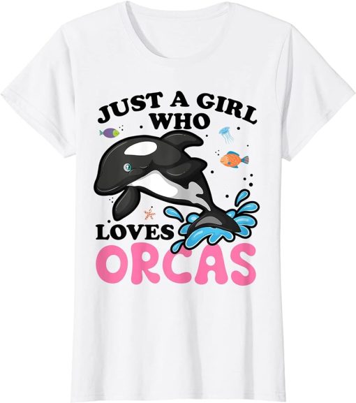 Funny Orca Lover Graphic for Women Girls Kids Whale T-Shirt