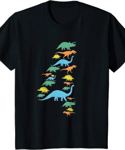 Kids Dinosaur Fourth 4th Birthday Gift T-Shirt For 4 Year Old Boy