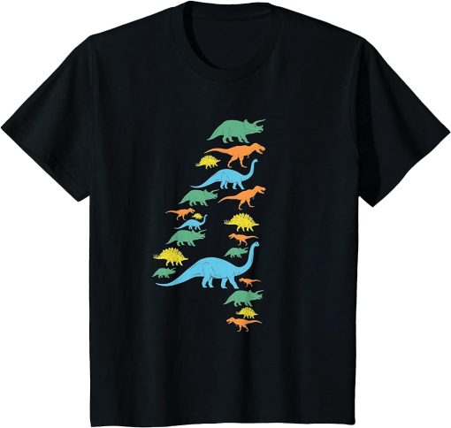 Kids Dinosaur Fourth 4th Birthday Gift T-Shirt For 4 Year Old Boy