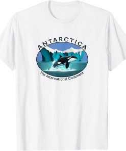 Antarctica Orca Whale Iceberg Cool Antarctic Travel Souvenir T-Shirt