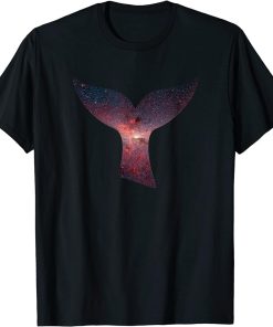 Whale Tail Orca Stars and Milky Way Graphic T-Shirt