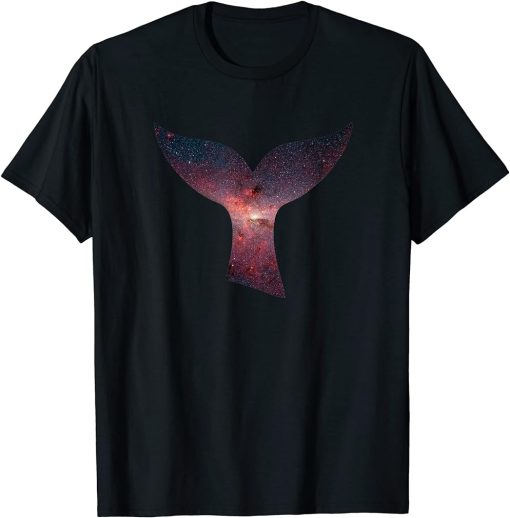 Whale Tail Orca Stars and Milky Way Graphic T-Shirt