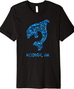 Blue Kodiak Alaska Native American Indian Orca Killer Whale Premium T-Shirt