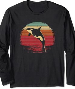 Vintage Killer Whale Tee - Save Orca Long Sleeve T-Shirt