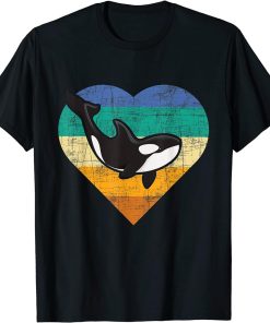 Orca Whale Heart - Whale Lover Marine Biologist Whales T-Shirt