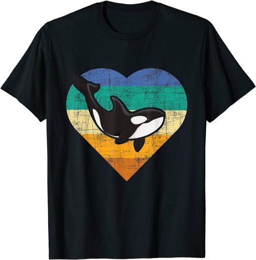 Orca Whale Heart - Whale Lover Marine Biologist Whales T-Shirt