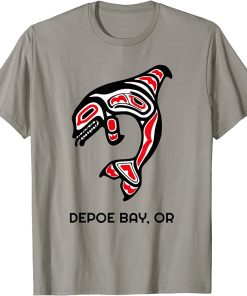 Depoe Bay, Oregon Native American Orca Killer Whales T-Shirt