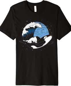 Killer Whale Lover Ocean Animal Lover Waves Orca Premium T-Shirt